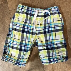 Gymboree Blue and Yellow Plaid Shorts